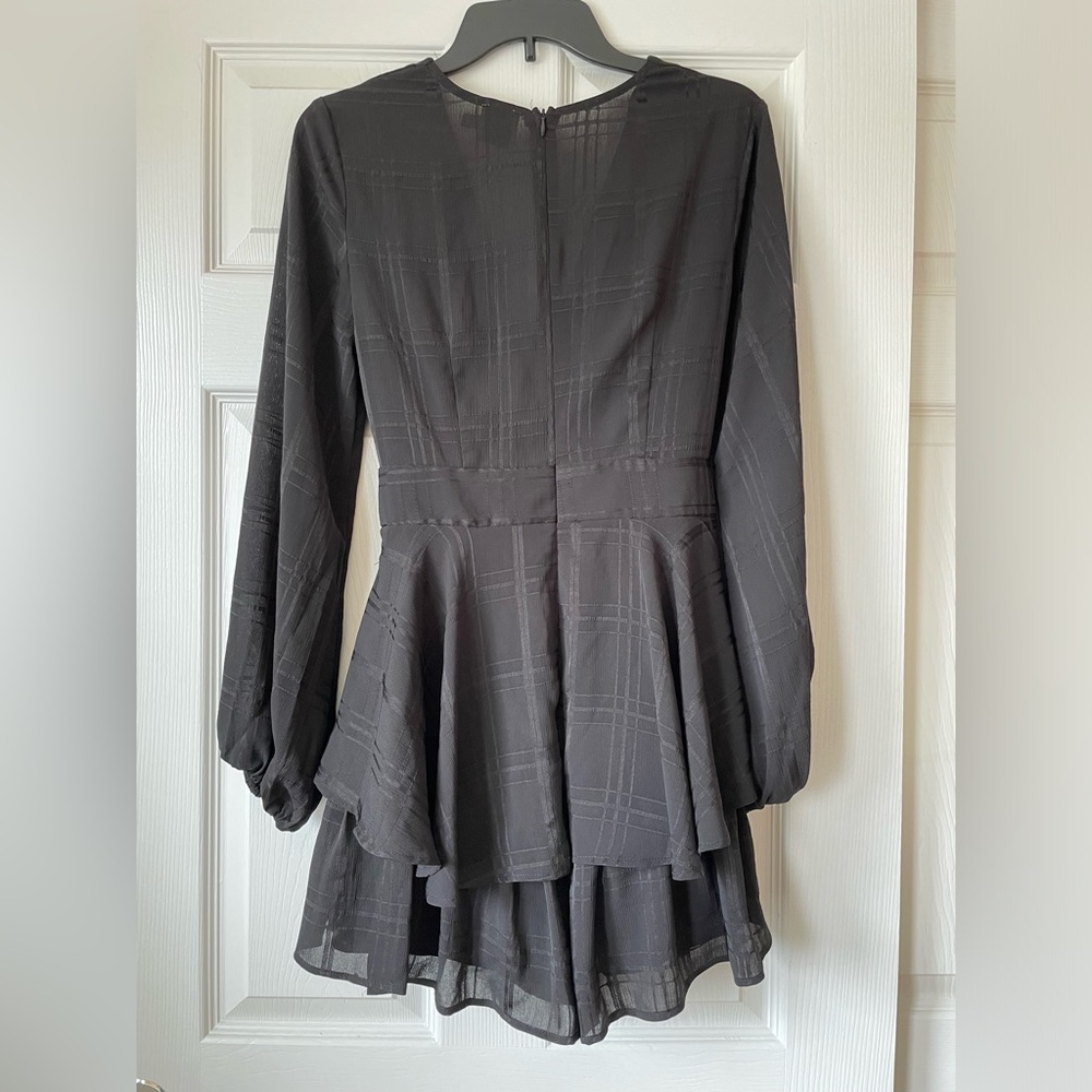 Princess Polly Black Ruffle Romper - Picture 3 of 9